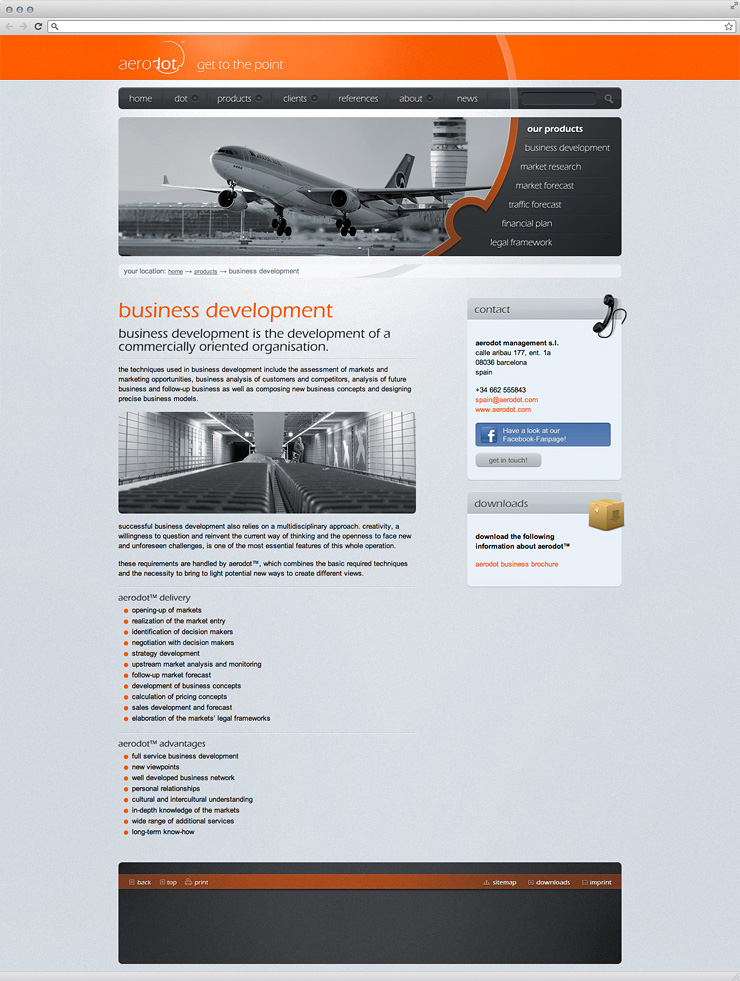 Exemplarische Unterseite der Website Exemplarische Unterseite der Website