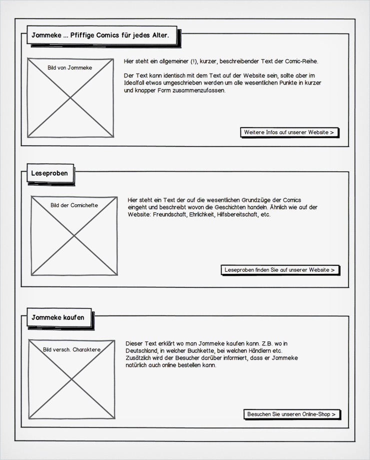 Mockup der Jommeke-Fanpage Mockup der Jommeke-Fanpage