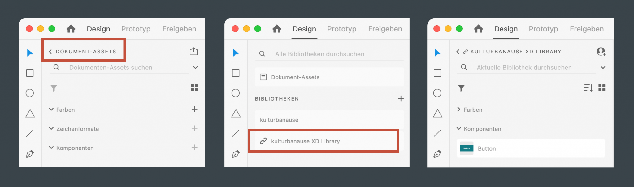 Adobe XD Dokumentstruktur Und Bibliotheken Einrichten Agentur