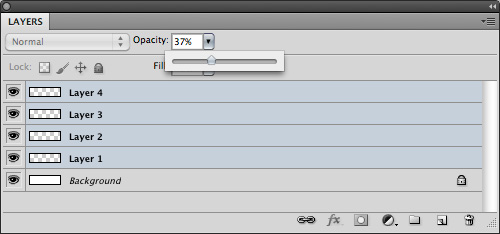 Deckkraft mehrerer Ebenen in Photoshop CS5 veraendern