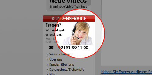 Blondes Model in Stock-Image - Website unbekannt
