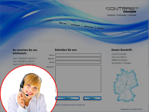 Blondes Model in Stock-Image - Website Contrast