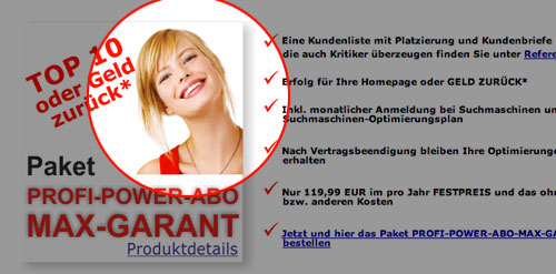Blondes Model in Stock-Image - Website Max-Garant