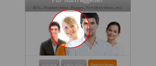 Blondes Model in Stock-Image - Website unbekannt