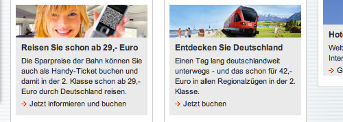 Blondes Model in Stock-Image - Website Deutsche Bahn