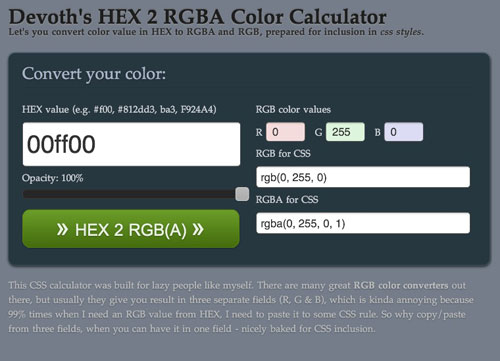 Farben von Hexadezimal nach RGB konvertieren