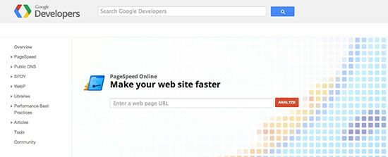 Google Page Speed Online