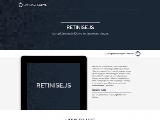 Retina-Images mit dem jQuery-Plugin "Retinise.js"
