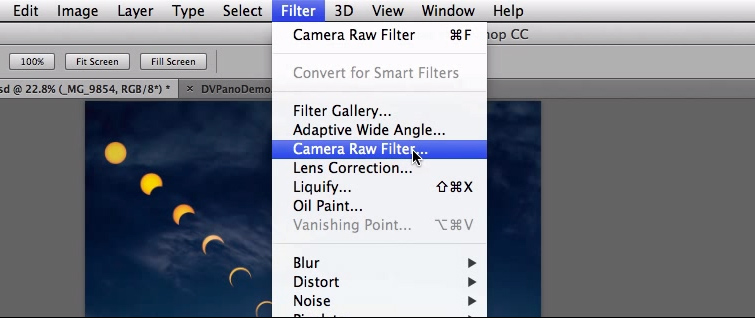 Camera Raw-Funktionen stehen in Photoshop CC als Filter zur Verfügung – Bildquelle: Adobe