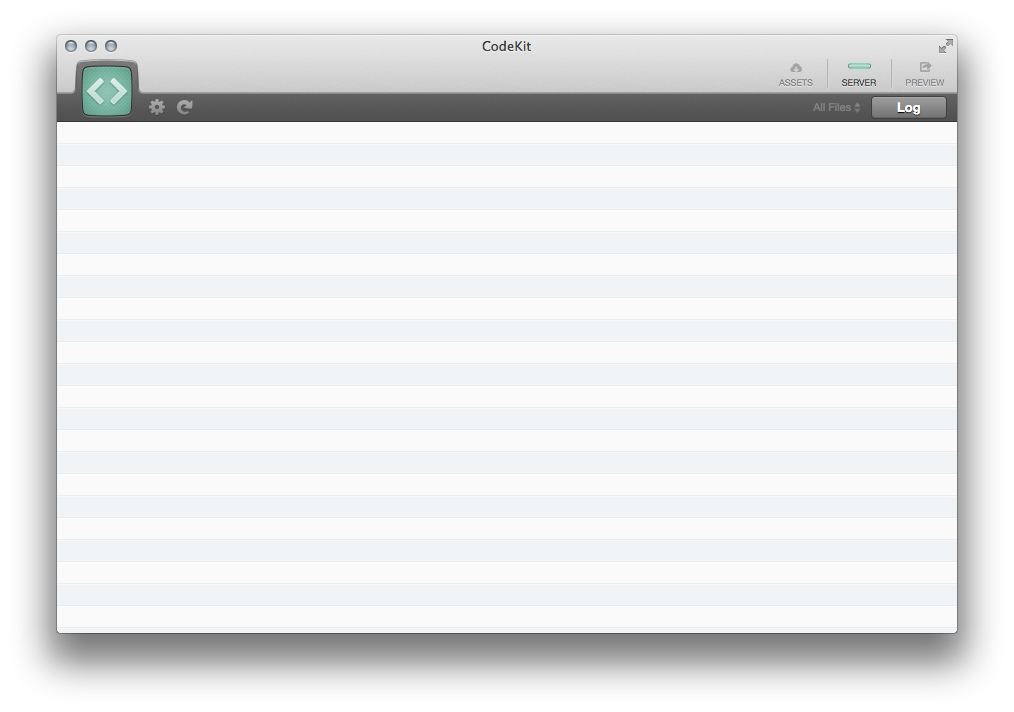 Benutzeroberflaeche von CodeKit