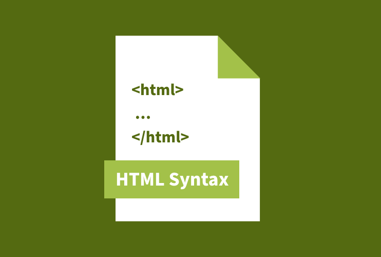 Stilisierte Seite bzw. Datei mit der Aufschrift »HTML Syntax« und einem abstrahierten HTML-Code