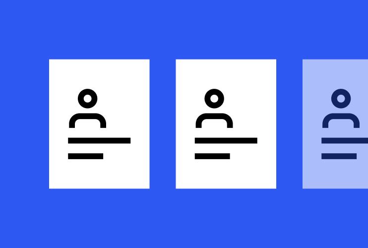Schematische Darstellung dreier Autorenseiten