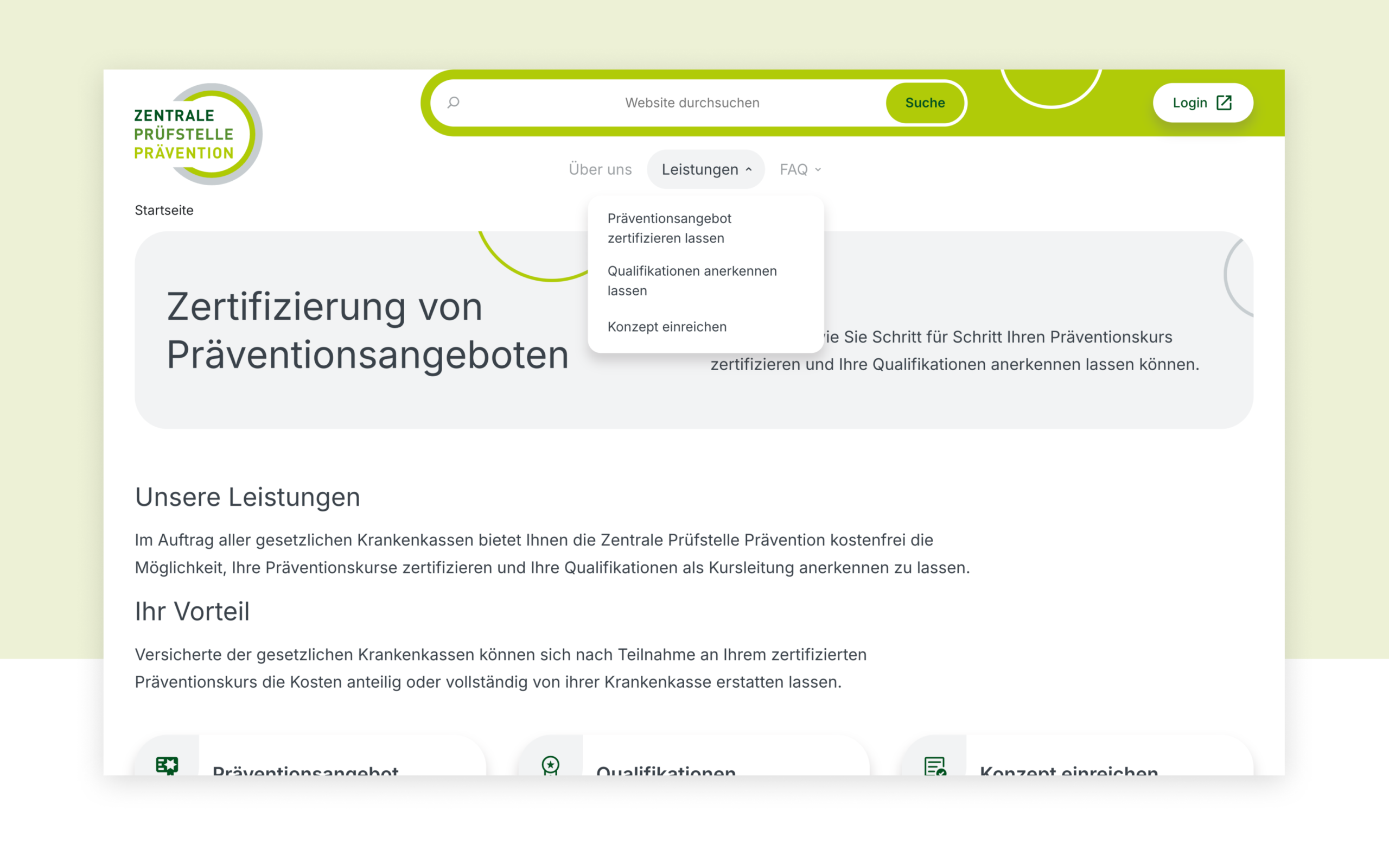 Screenshot des Projekts