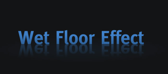 Klassischer Wet Floor Effect im Webdesign
