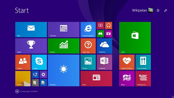 Screenshot des Desktops von Windows 8